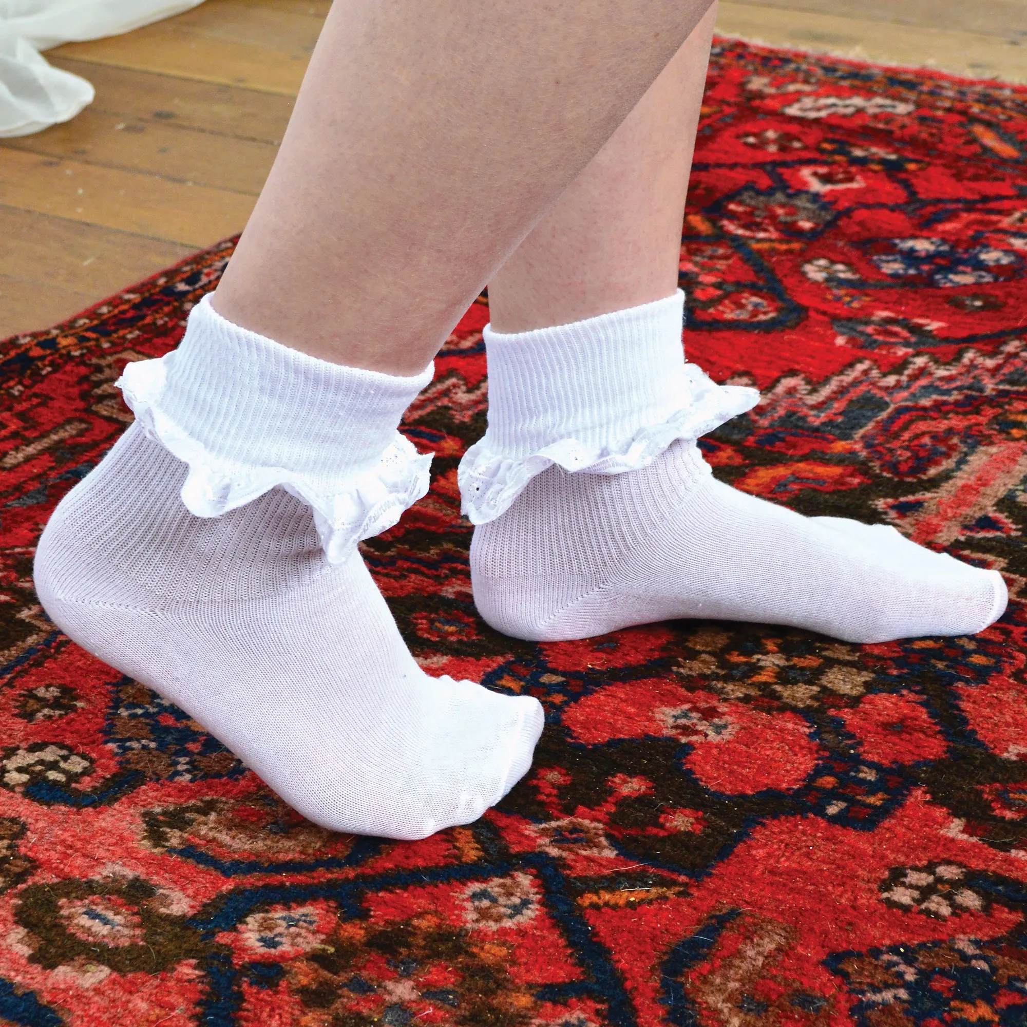 12 Pack Baby Girls White Soft Frilly Lace Socks