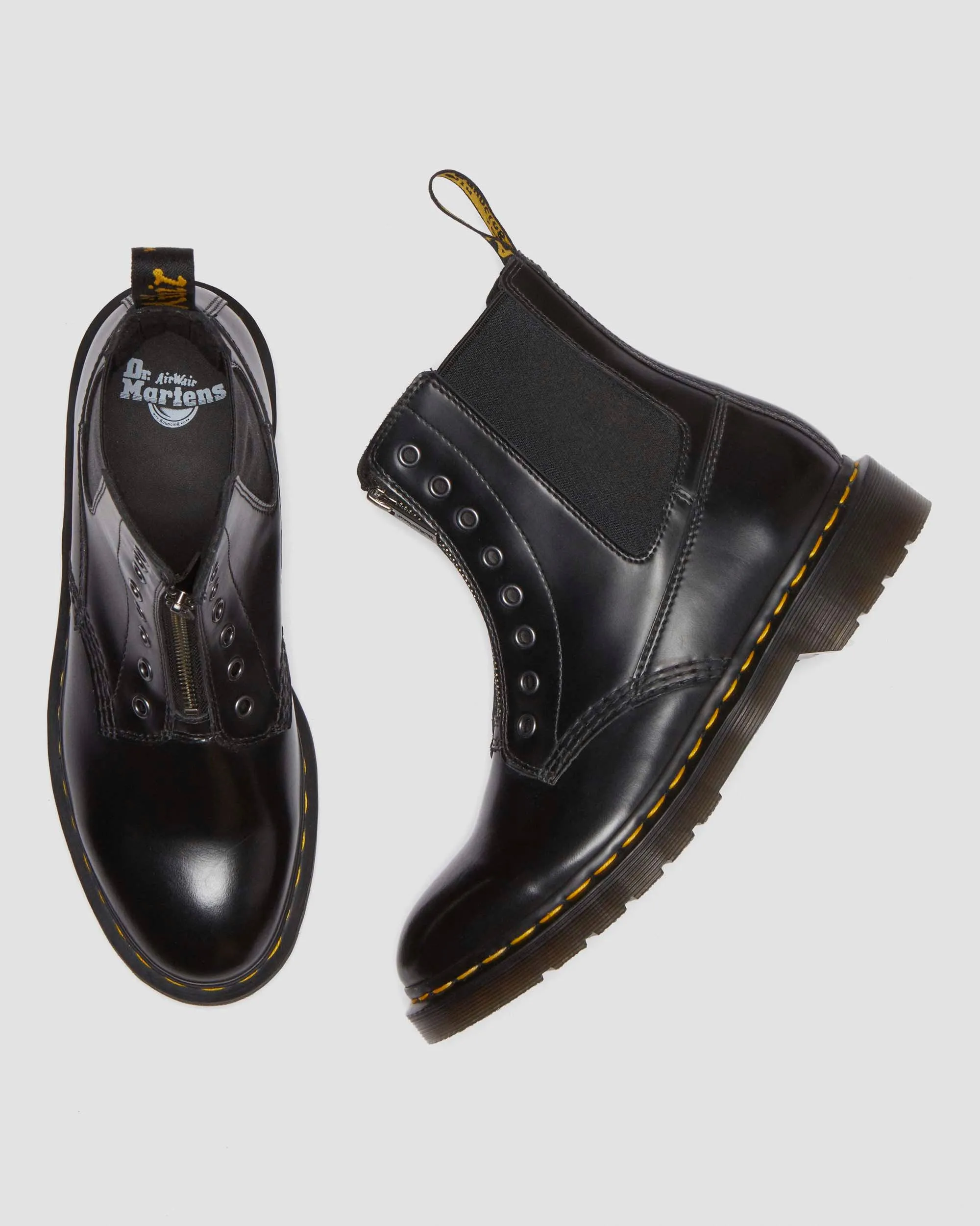 1460 Gusset Polished Smooth Leather Ankle Boots