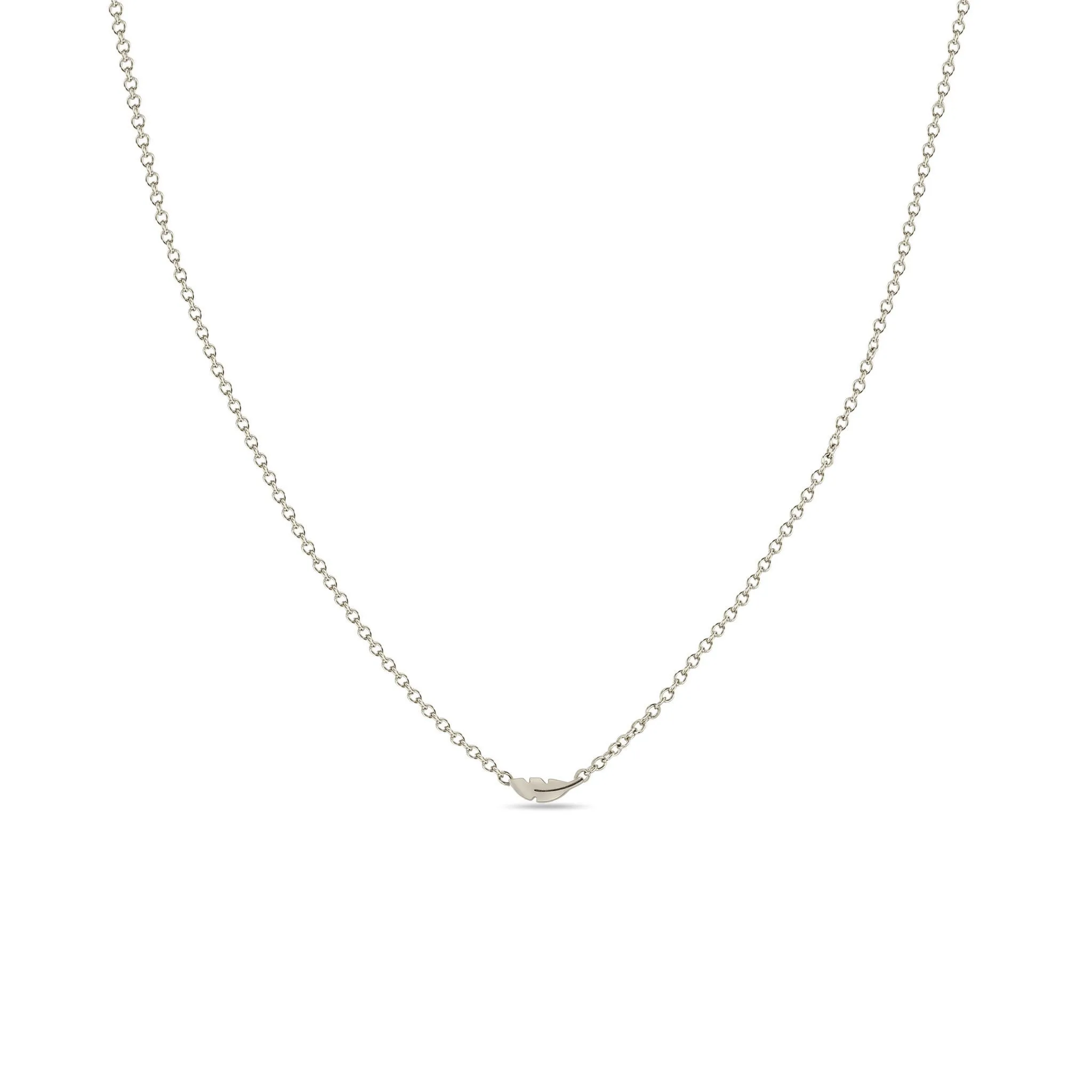 14k Itty Bitty Feather Necklace