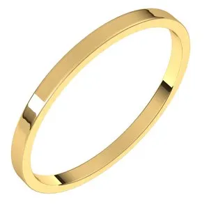 14K Yellow 1.5 mm Flat Ultra-Light Band Size 7