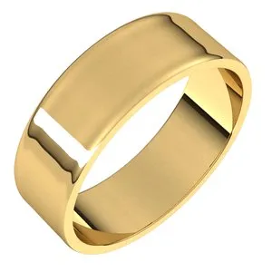 14K Yellow 6 mm Flat Ultra-Light Band Size 9