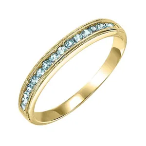 14KT Yellow Gold & Diamond Classic Book Stackable Fashion Ring - 1/4 cts