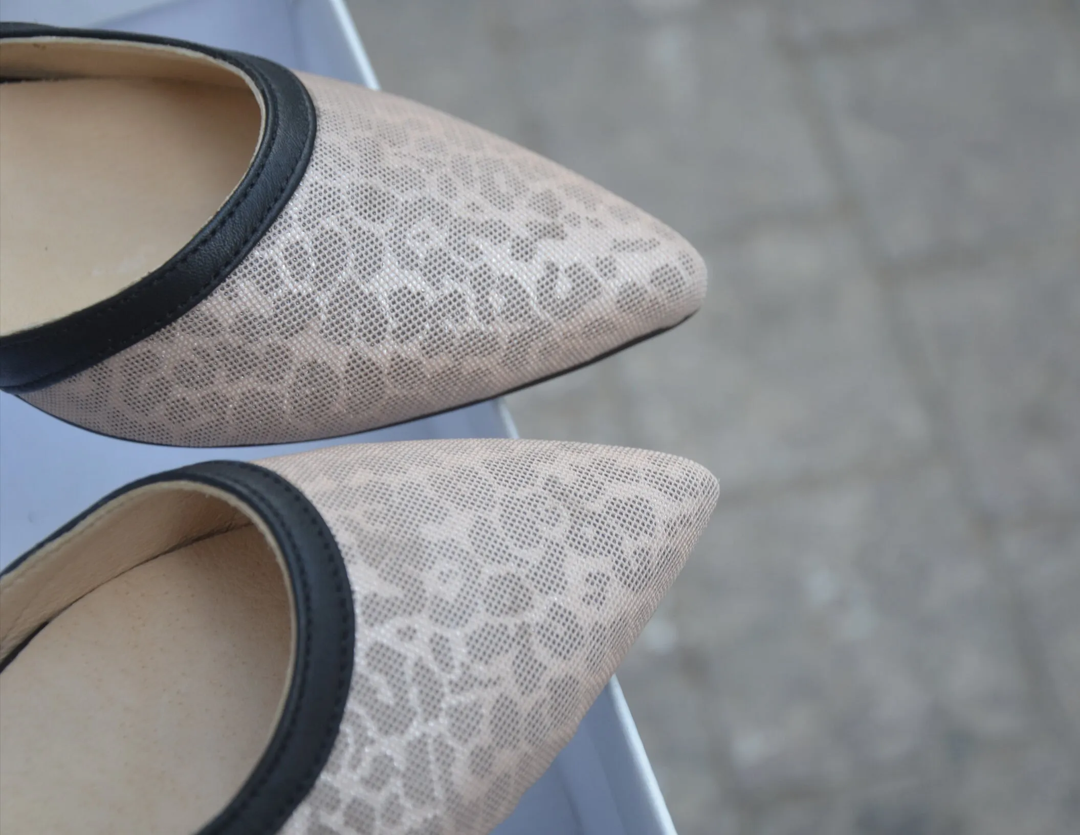 #15 Leoprd print & Black leather Flats