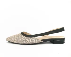 #15 Leoprd print & Black leather Flats
