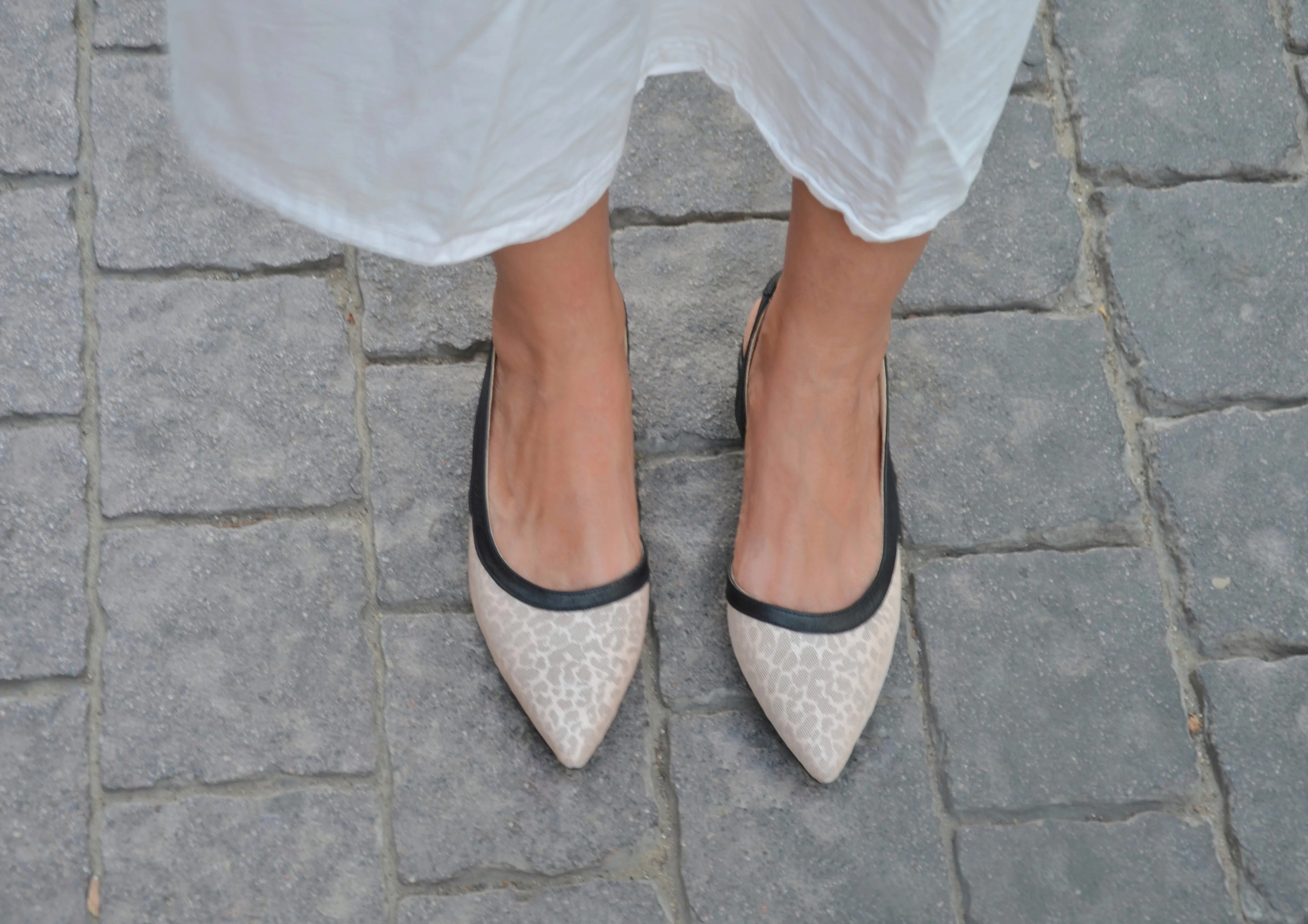 #15 Leoprd print & Black leather Flats