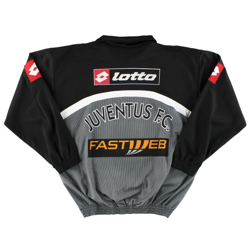 2002-03 Juventus Lotto Player Issue 1/4 Zip Track Jacket L