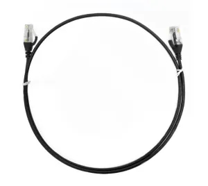 8ware CAT6 Ultra Thin Slim Cable 0.5m / 50cm - Black Color Premium RJ45 Ethernet Network LAN UTP Patch Cord 26AWG for Data