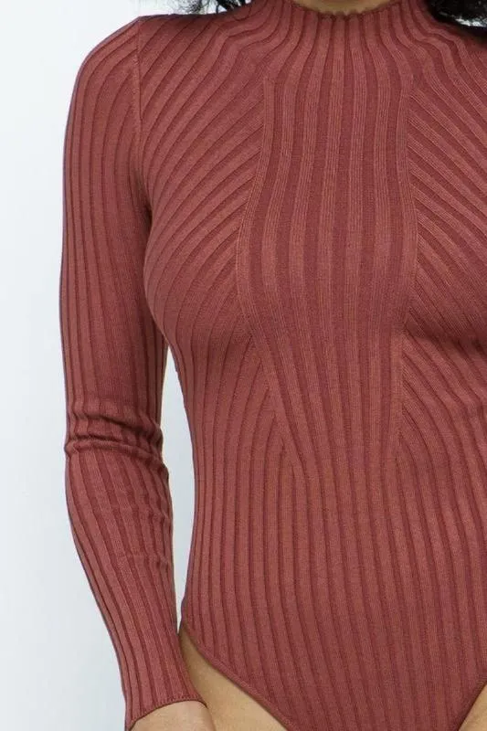 Addison Ribbed Mock Neck Bodysuit