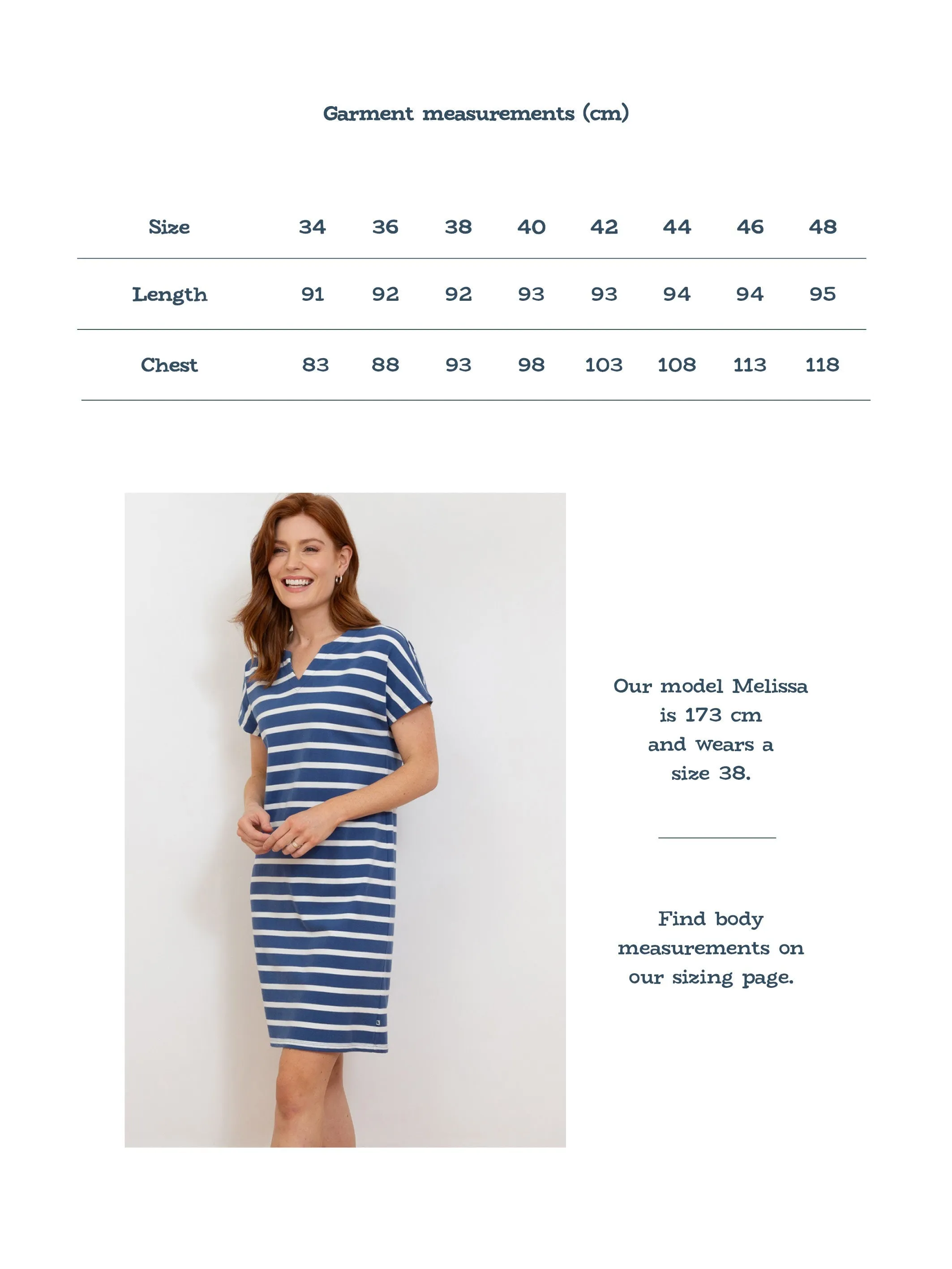 Alum jersey dress navy stripe