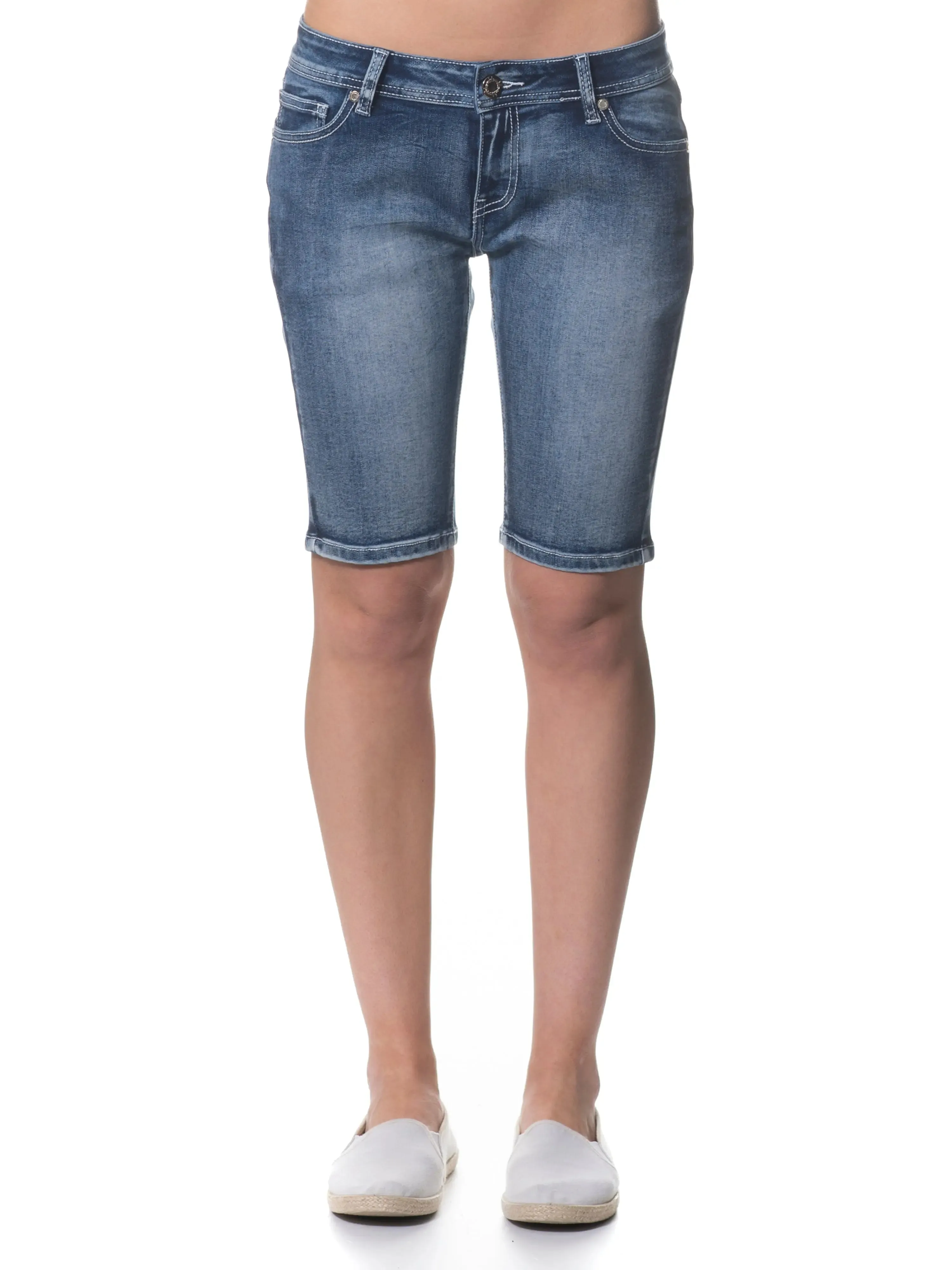 Amelia Fitted Denim Shorts