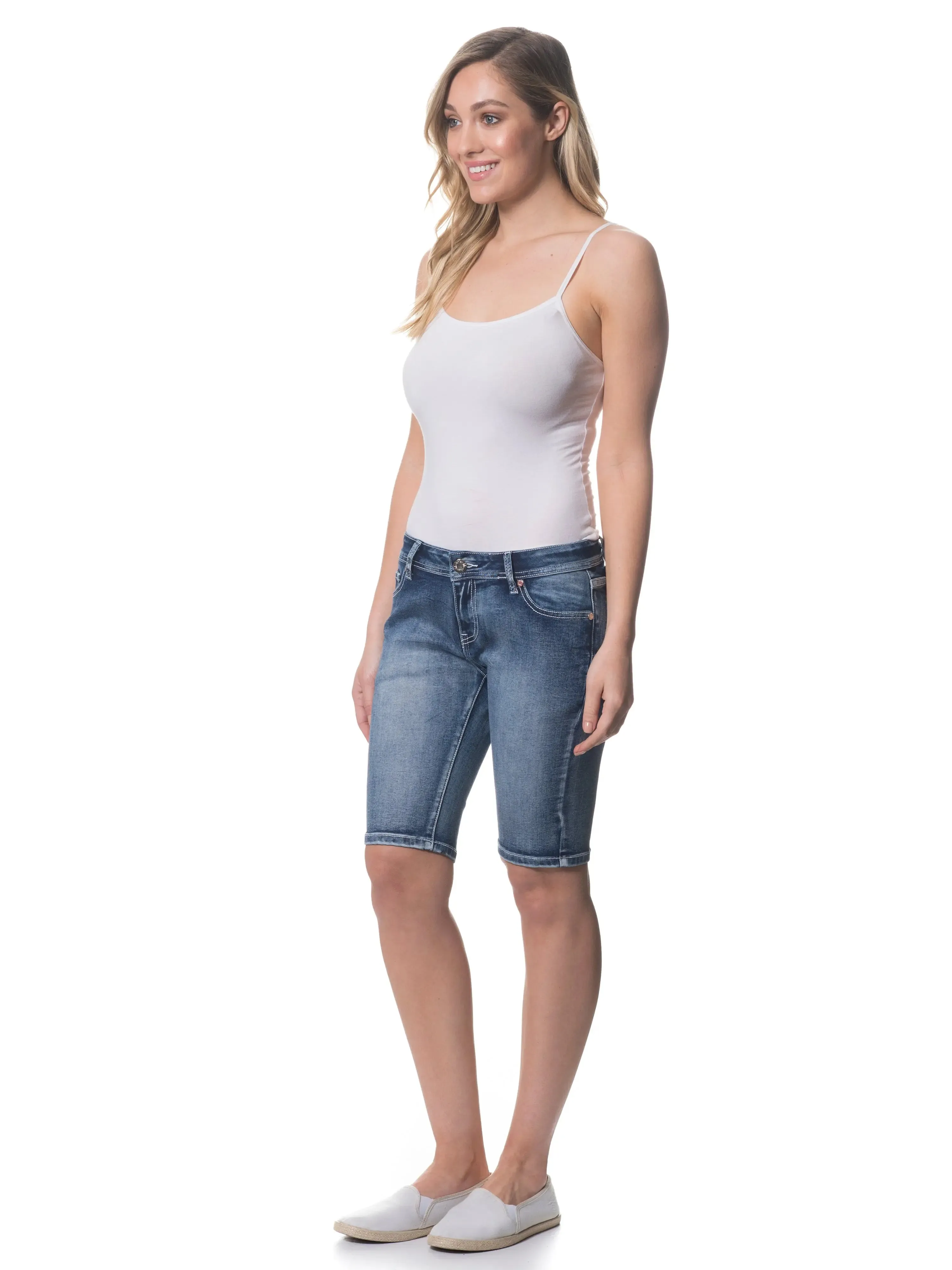 Amelia Fitted Denim Shorts