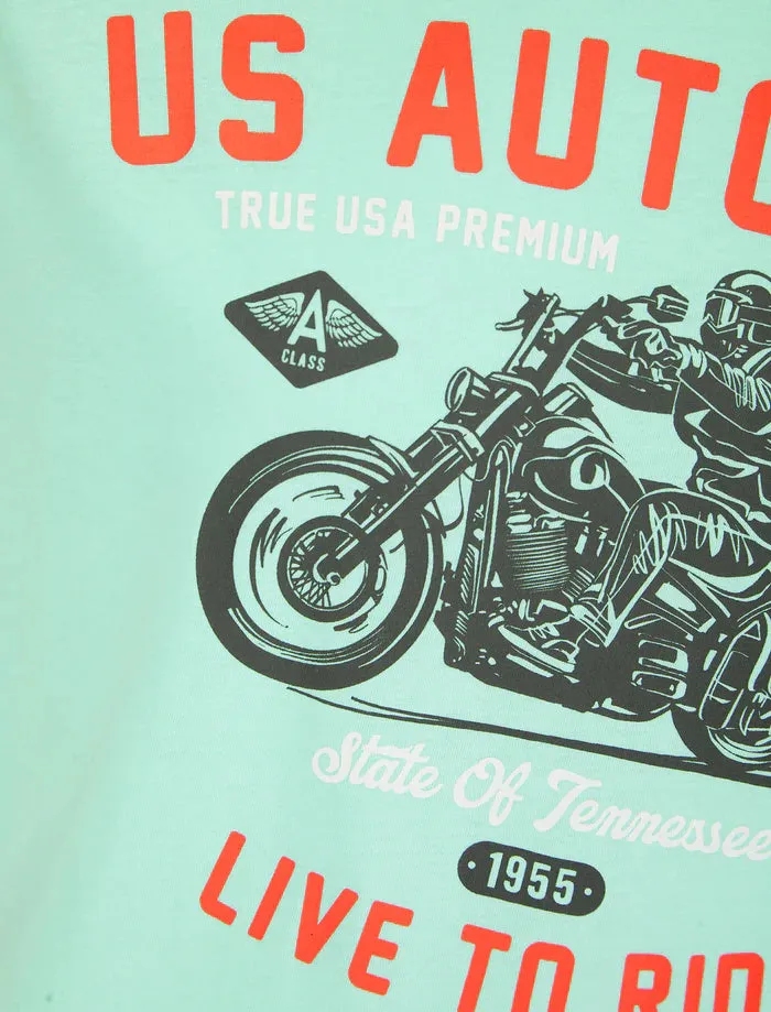 Auto City Tee Limpet Shell Blue
