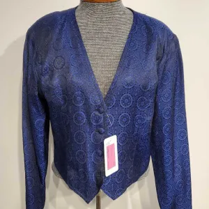 Blue Brocade Western Coat