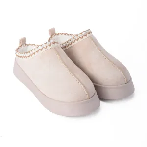 Brava Beige Luxe Fur Flats- Buy1 Get1