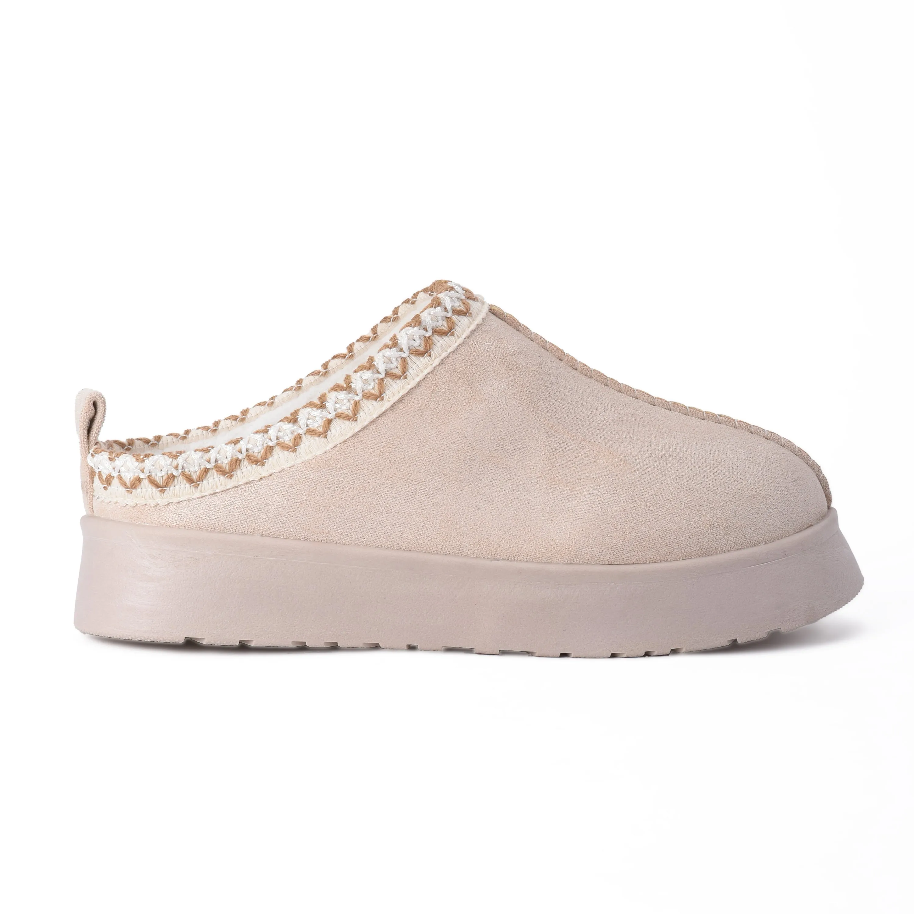 Brava Beige Luxe Fur Flats- Buy1 Get1