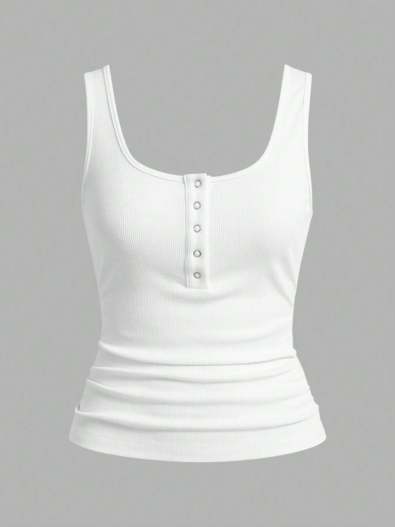 Camiseta sin mangas blanca versátil