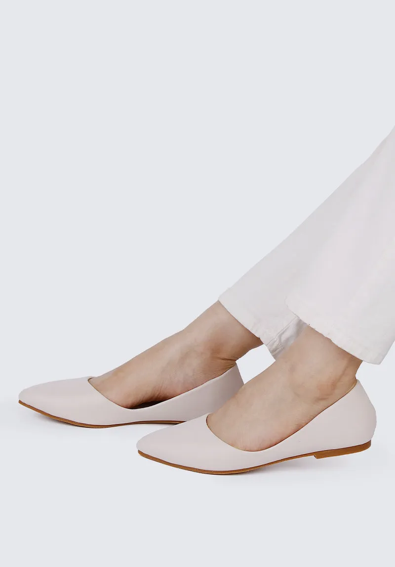 Cece Comfy Ballerina In Beige