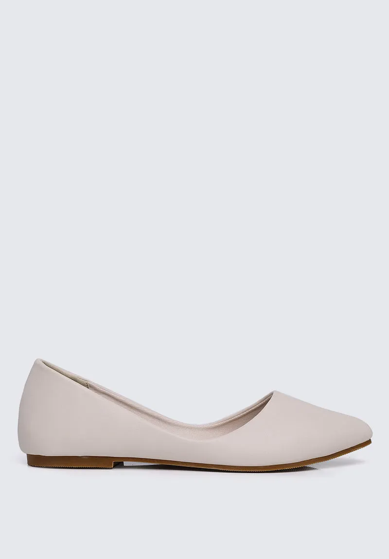 Cece Comfy Ballerina In Beige