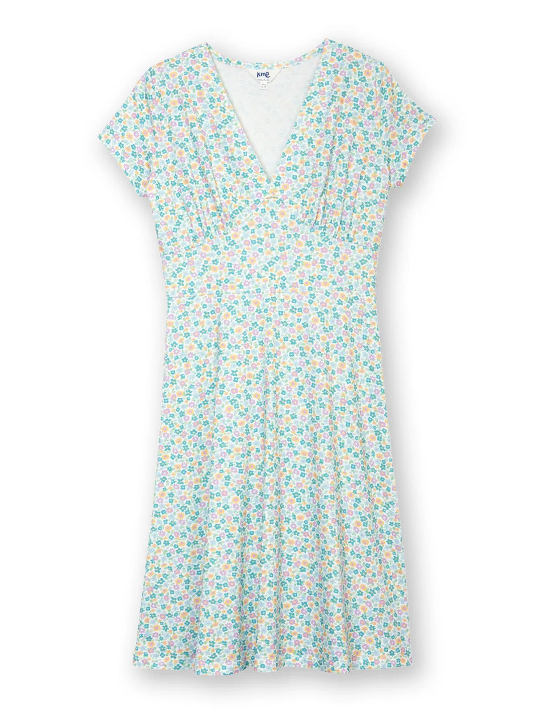 Cheselbourne jersey dress meadow ditsy soft