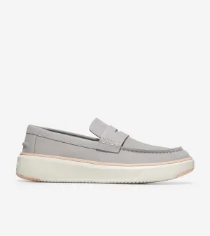 Cole Haan Men's GrandPrø Topspin Penny Loafer Paloma Nubuck-Ivory Leather C37196