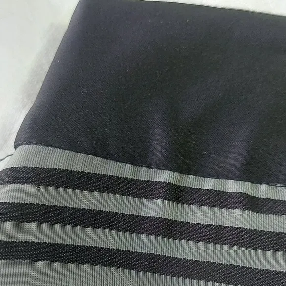 COPY - Alexis Medalia Skirt Large Black White Striped Office Comfy Sheer Pencil…