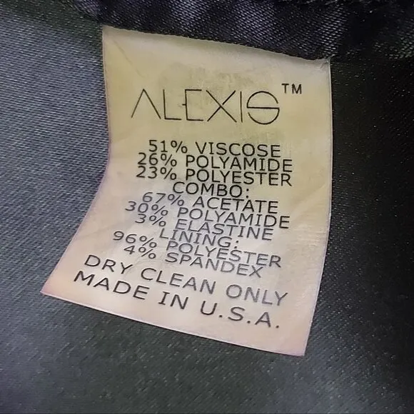 COPY - Alexis Medalia Skirt Large Black White Striped Office Comfy Sheer Pencil…