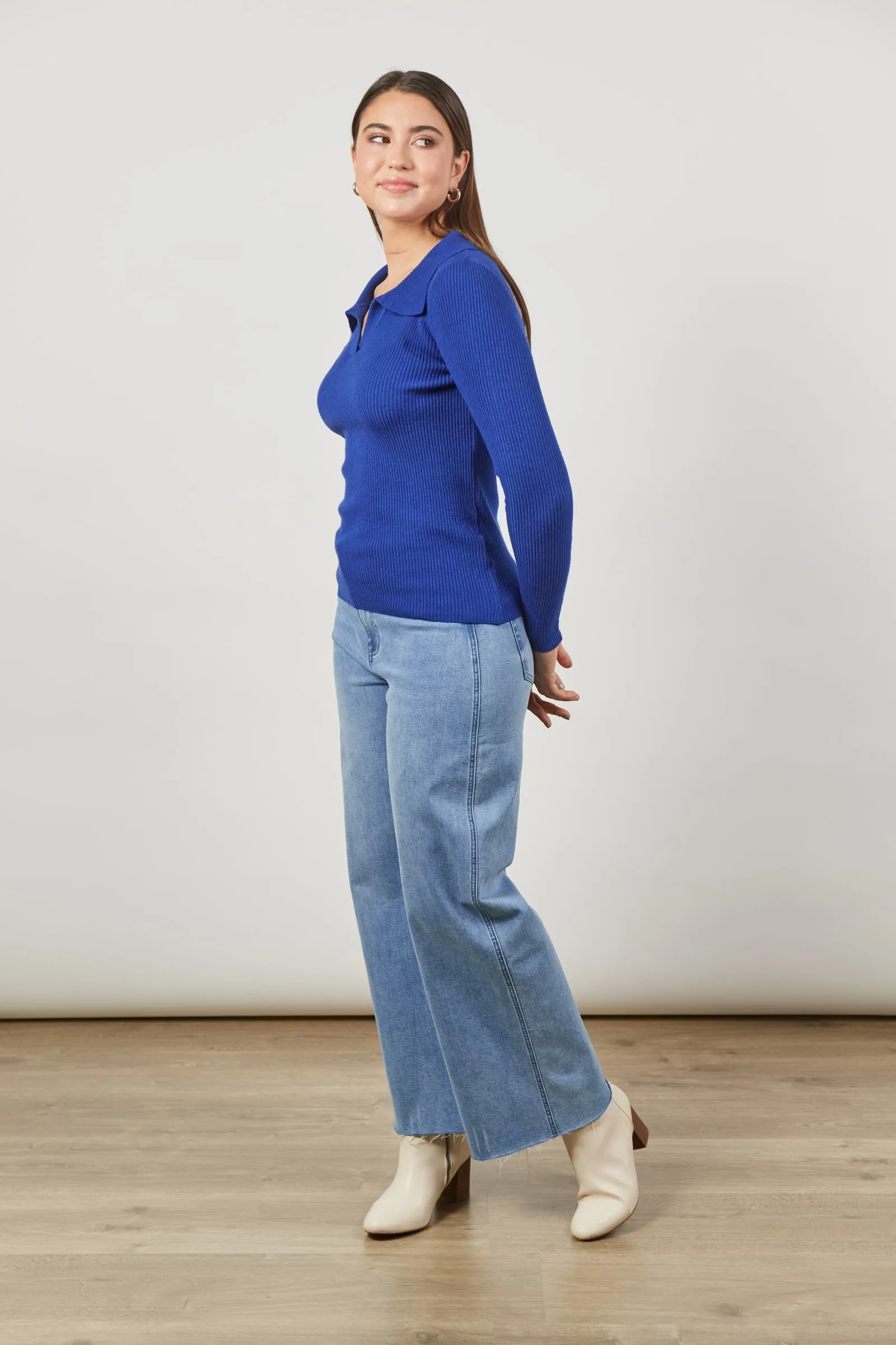 Cosmo Knit Top - Cobalt