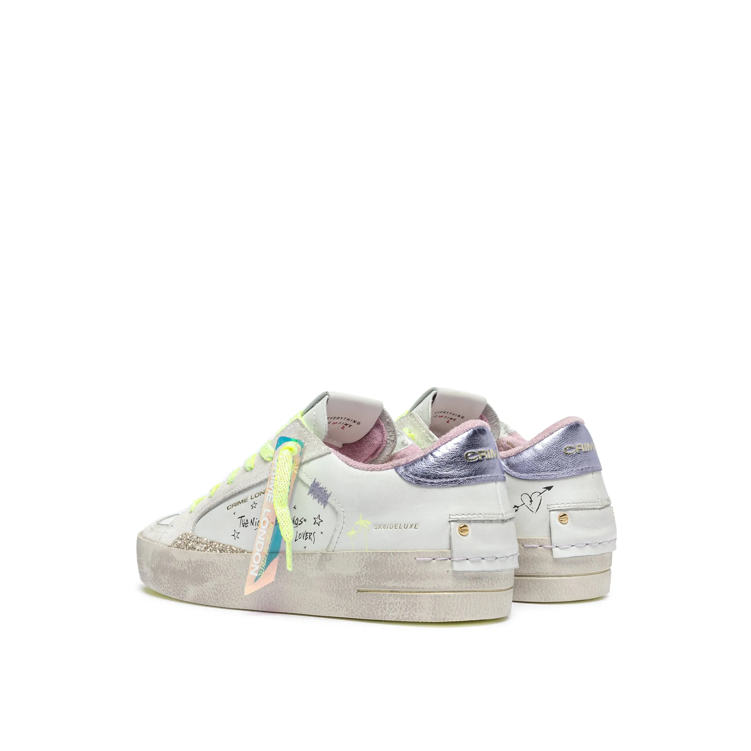 Crime London Electric Kiss Sk8 Deluxe Platform Trainers