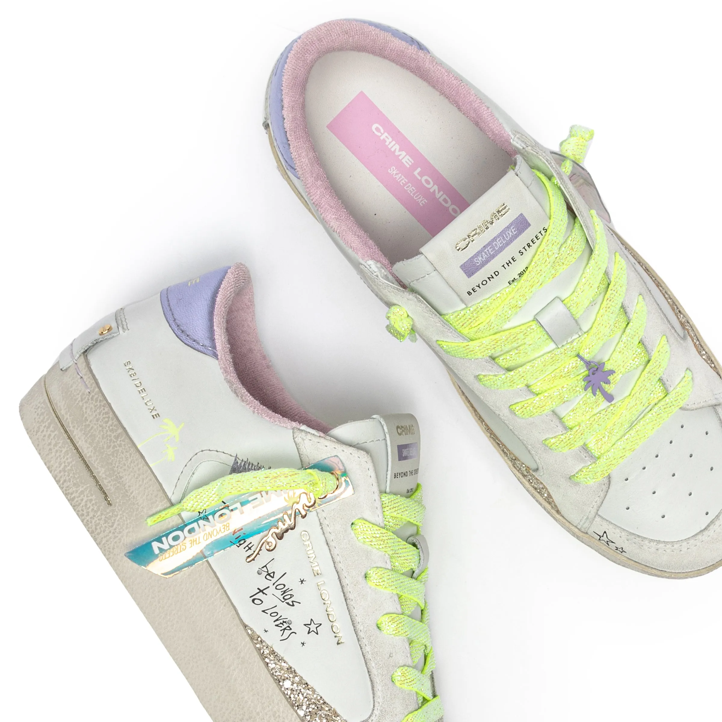 Crime London Electric Kiss Sk8 Deluxe Platform Trainers