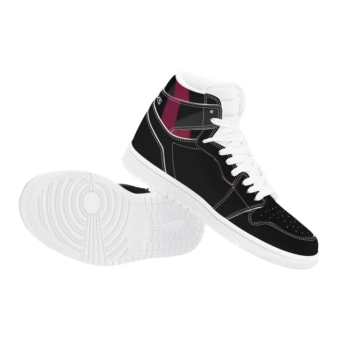 D17 High Top Synthetic Leather Sneaker