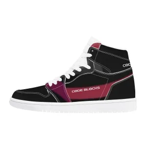 D17 High Top Synthetic Leather Sneaker