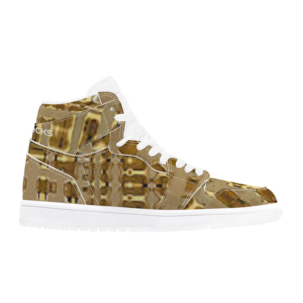 D17 High Top Synthetic Leather Sneaker