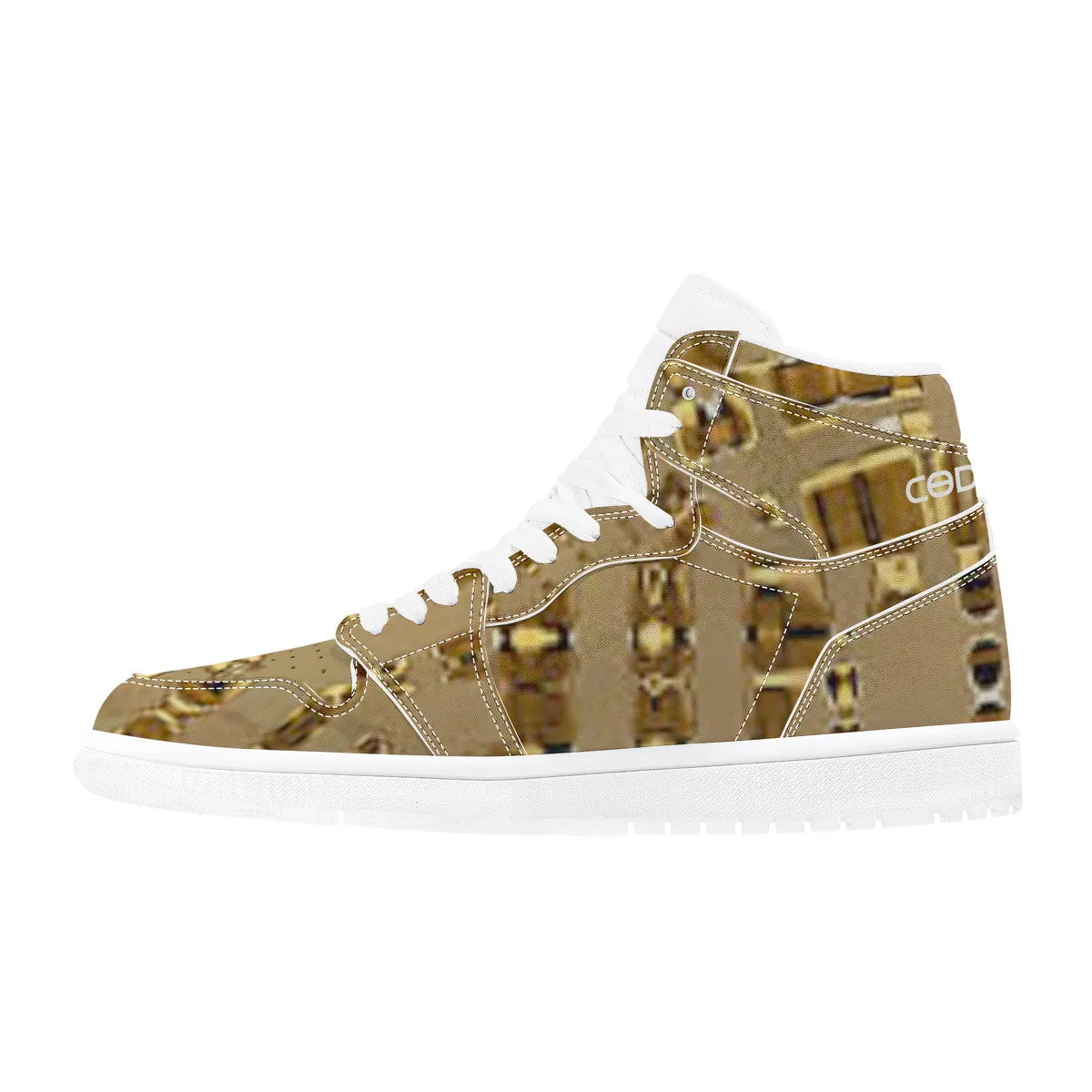 D17 High Top Synthetic Leather Sneaker