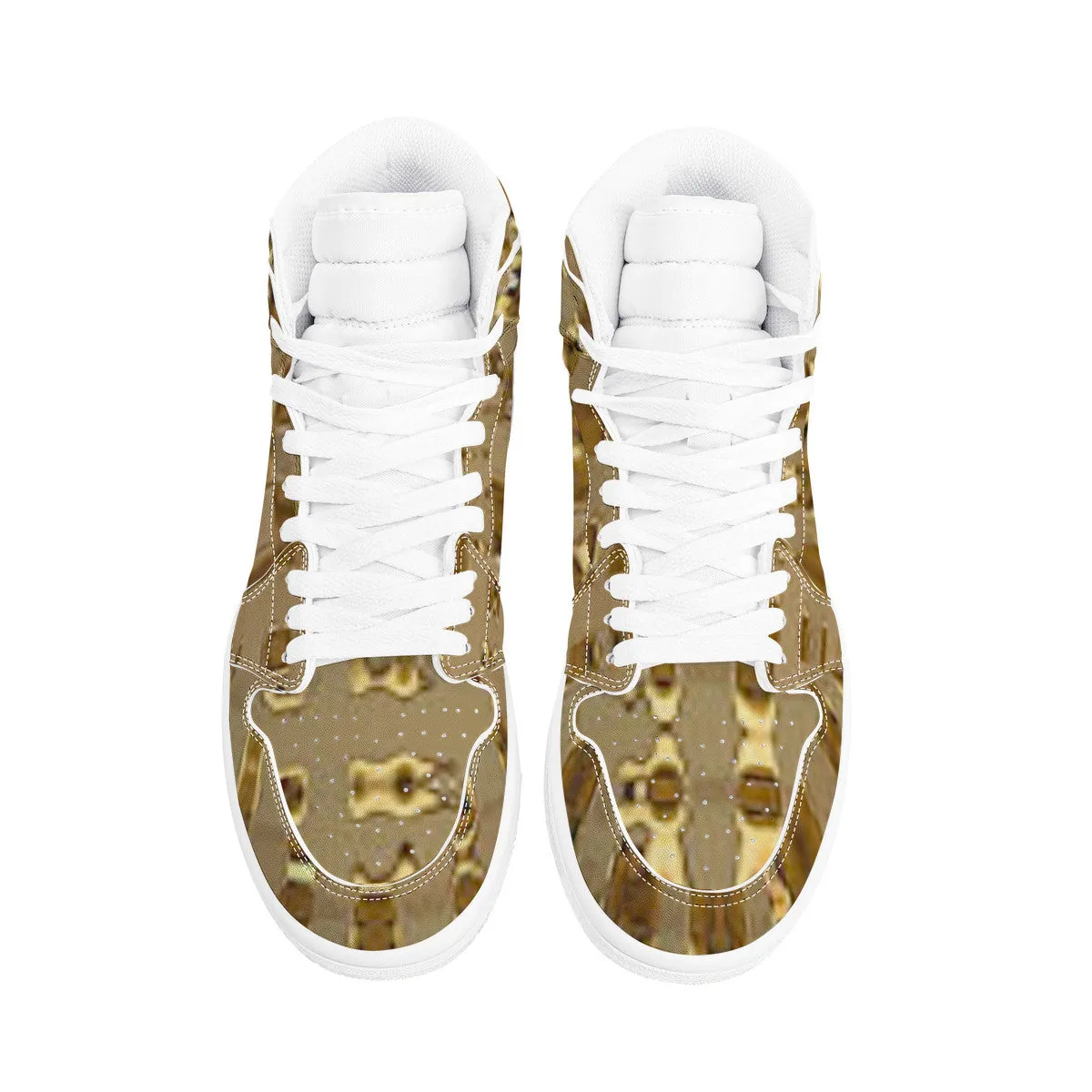 D17 High Top Synthetic Leather Sneaker