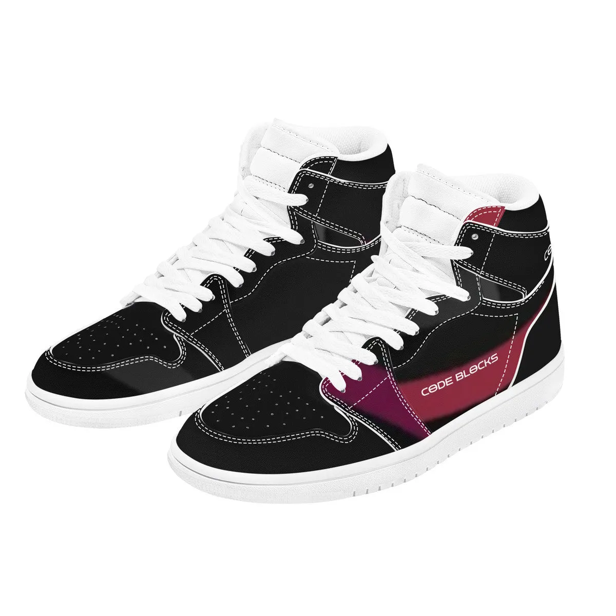 D17 High Top Synthetic Leather Sneaker