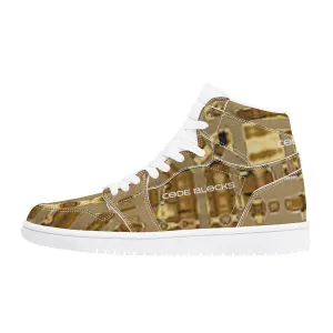 D17 High Top Synthetic Leather Sneaker