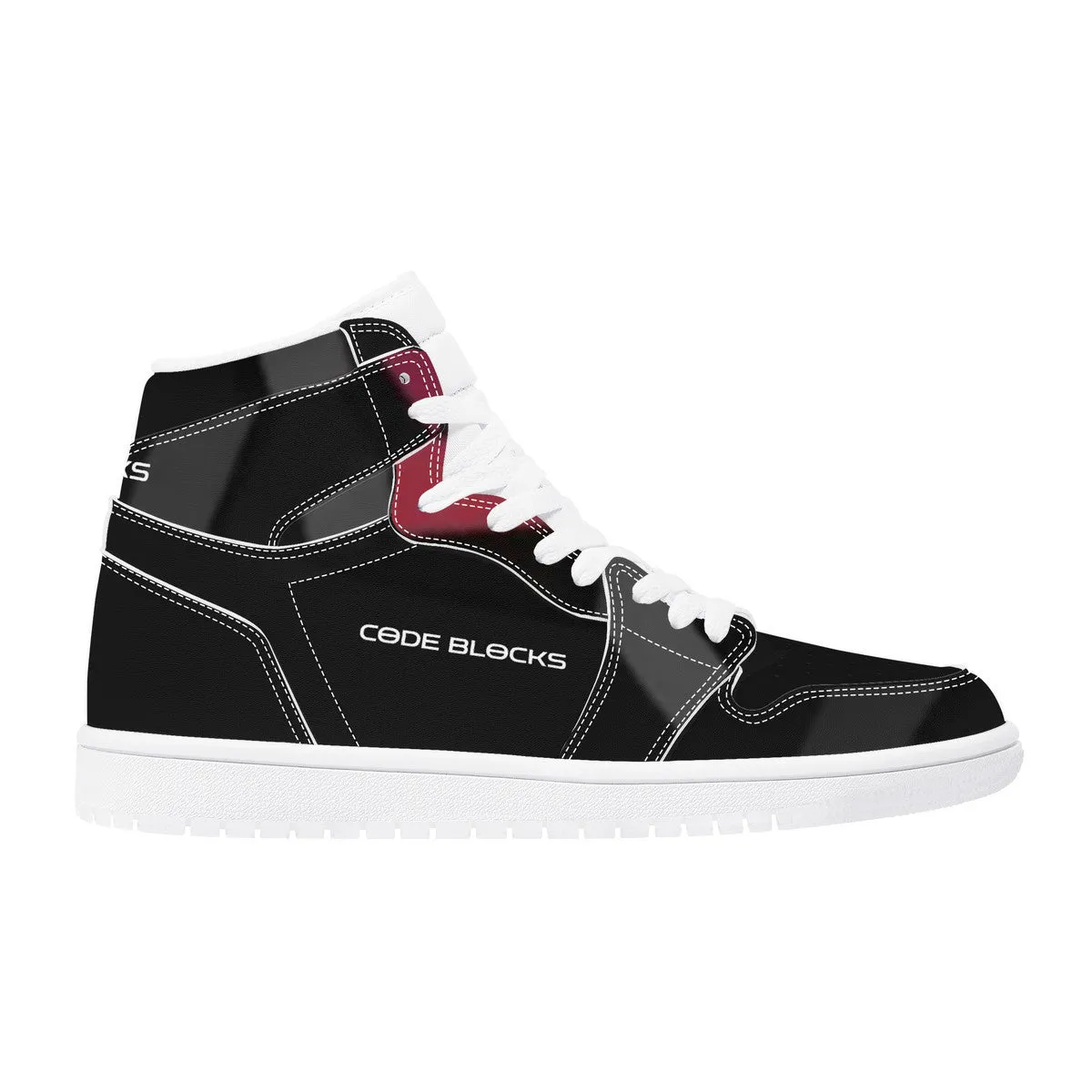 D17 High Top Synthetic Leather Sneaker