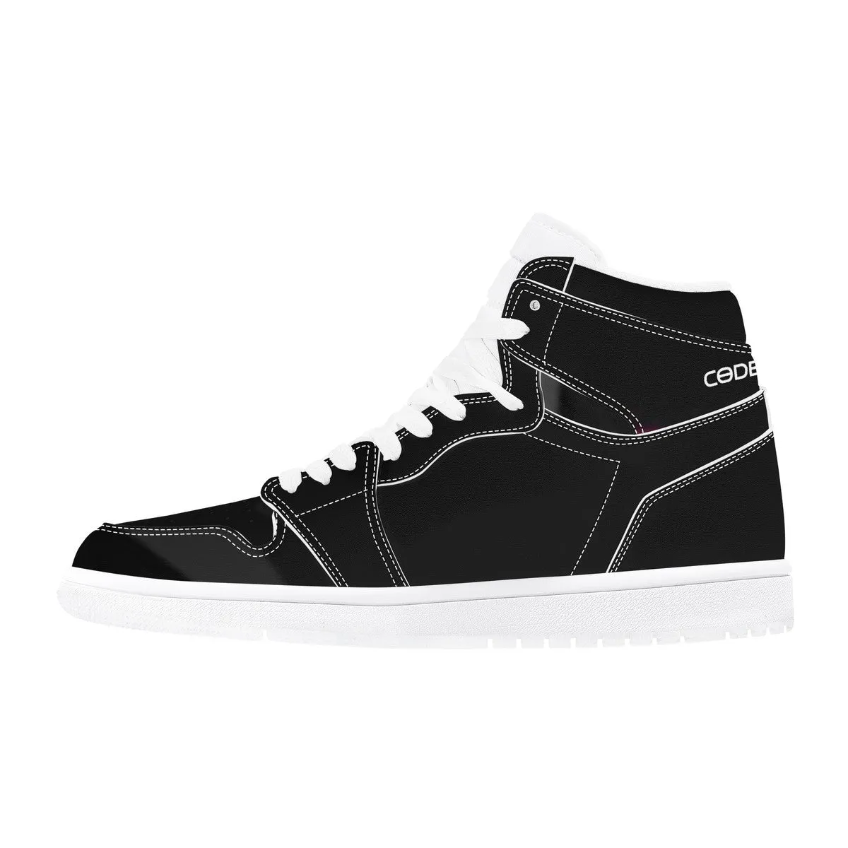 D17 High Top Synthetic Leather Sneaker