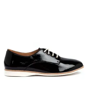 Derby Unlined Black Patent Crinkle