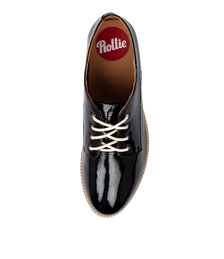 Derby Unlined Black Patent Crinkle