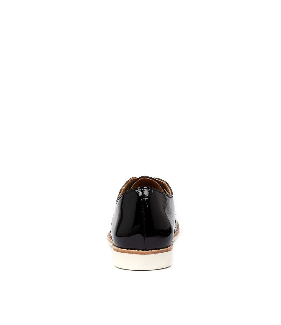 Derby Unlined Black Patent Crinkle