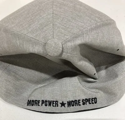 Detroit Muscle Flex Fit Hat Steel Grey with Black Puff Logo