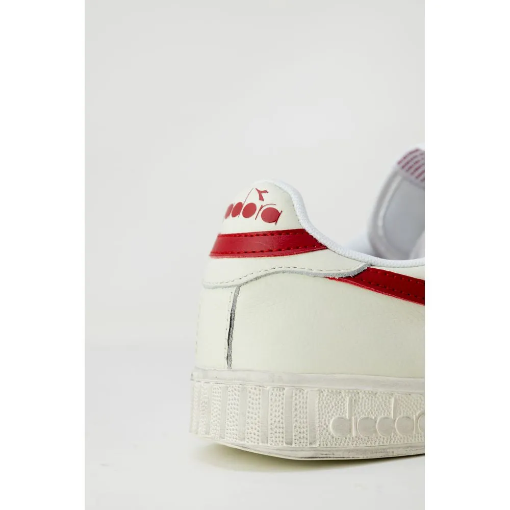 Diadora Red Leather Leather Sneaker