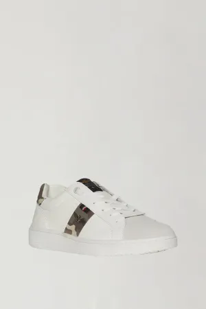 Eco-leather sneakers with eagle