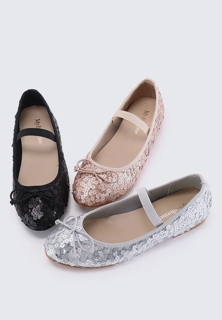 Emerson Comfy Ballerina In Silver