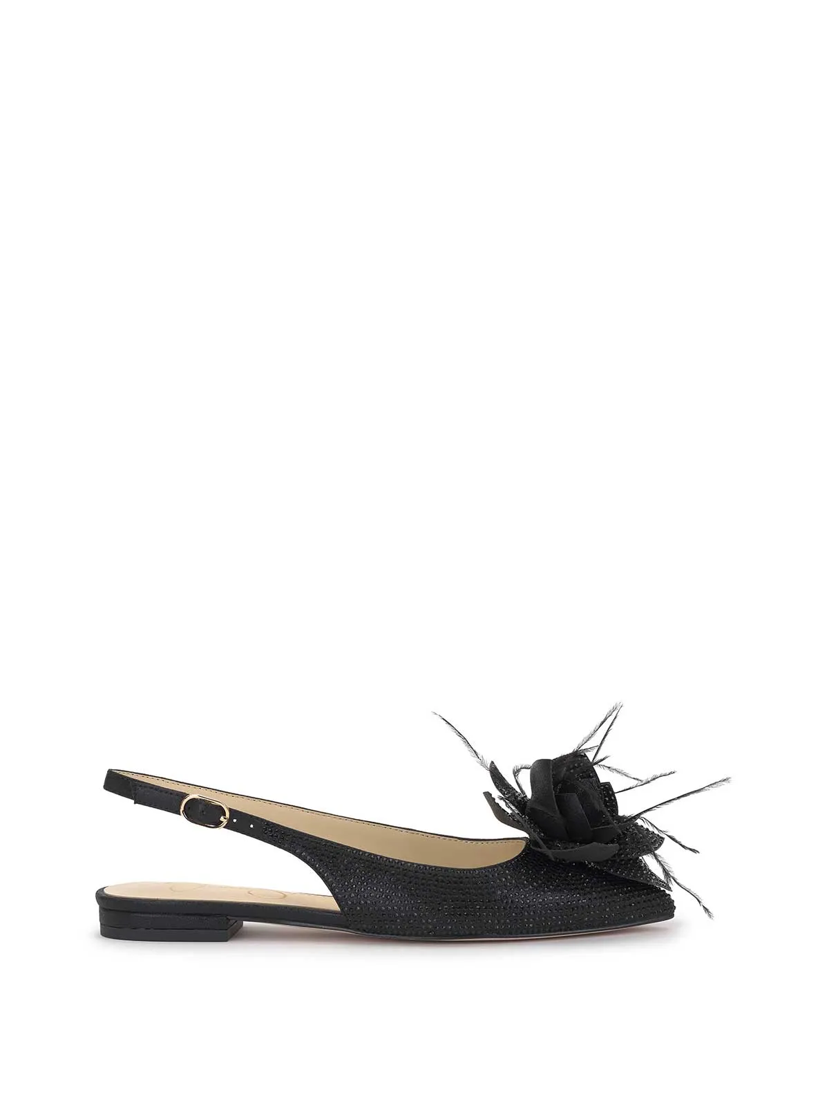 Evito Sling Back Ballet Flat in Black