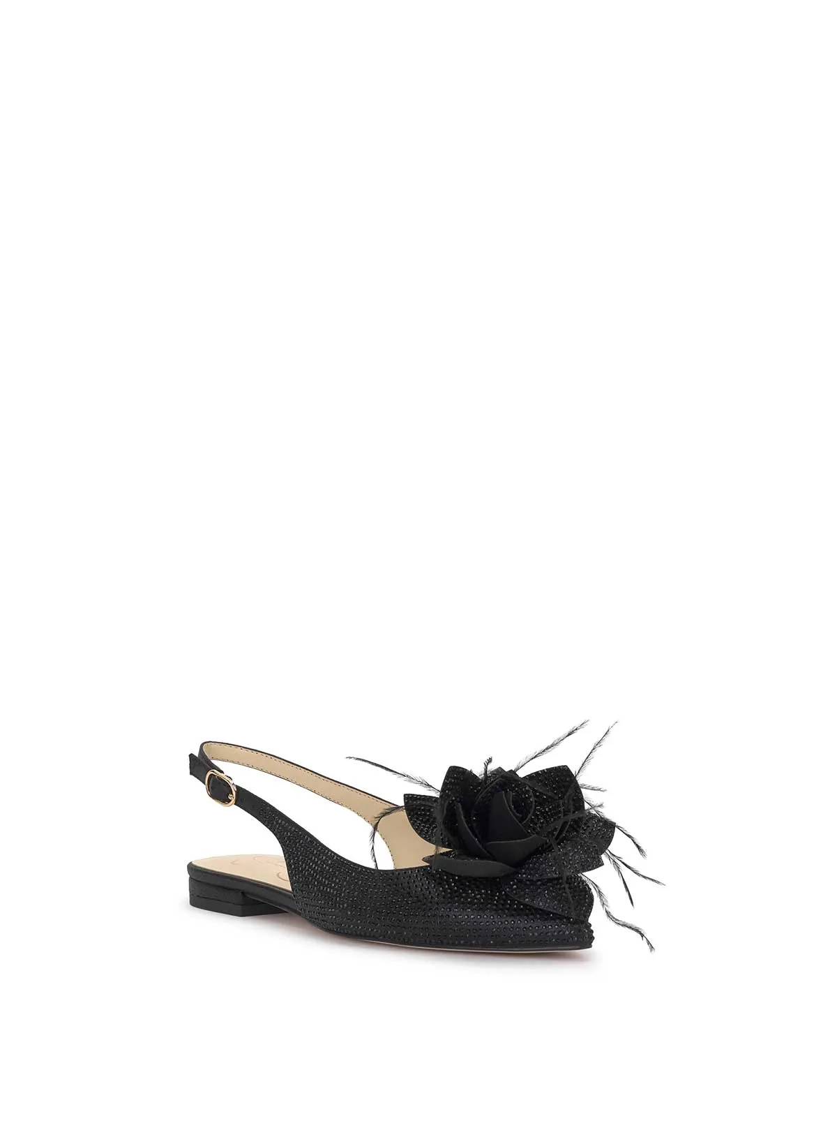 Evito Sling Back Ballet Flat in Black