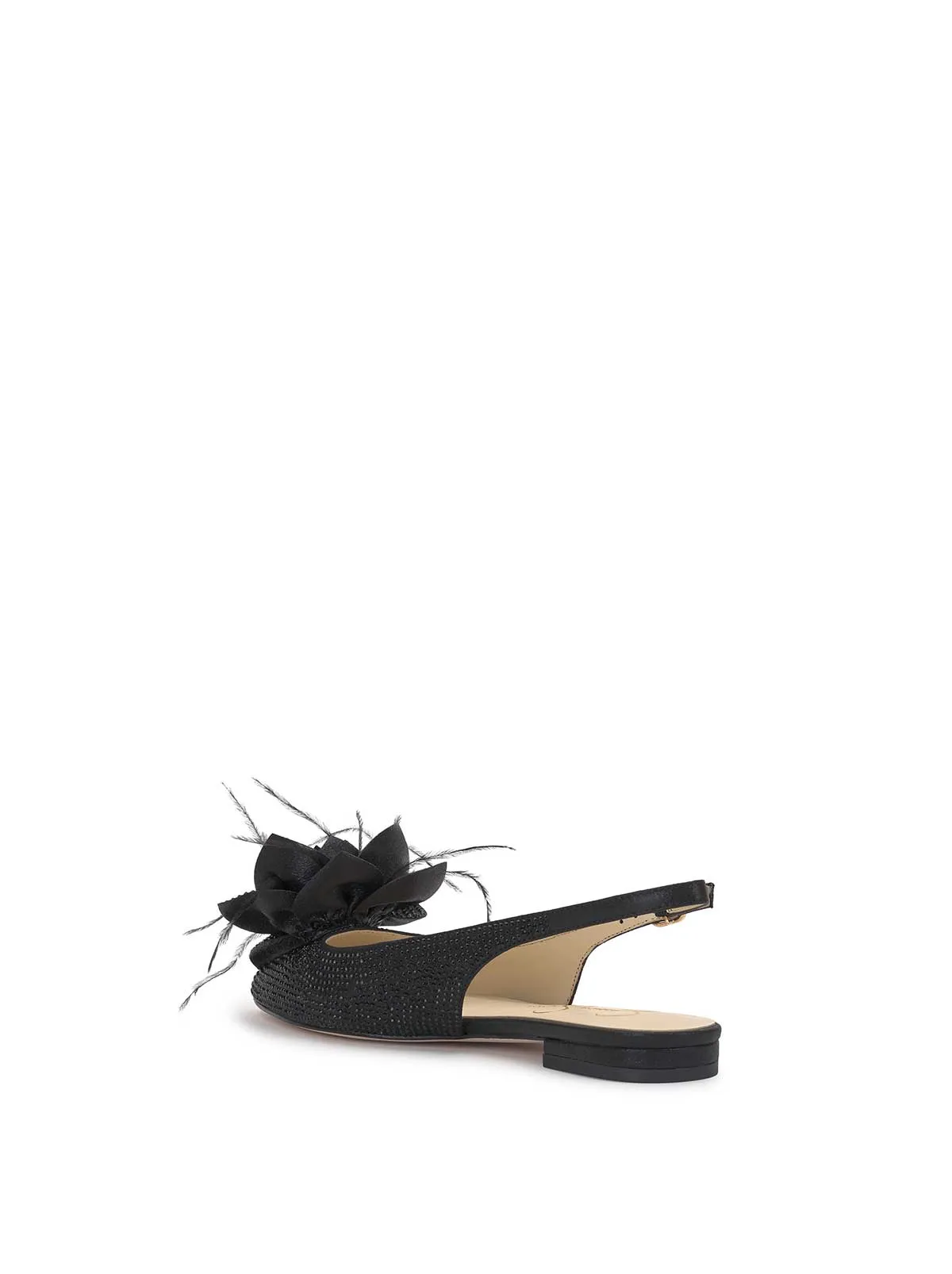 Evito Sling Back Ballet Flat in Black
