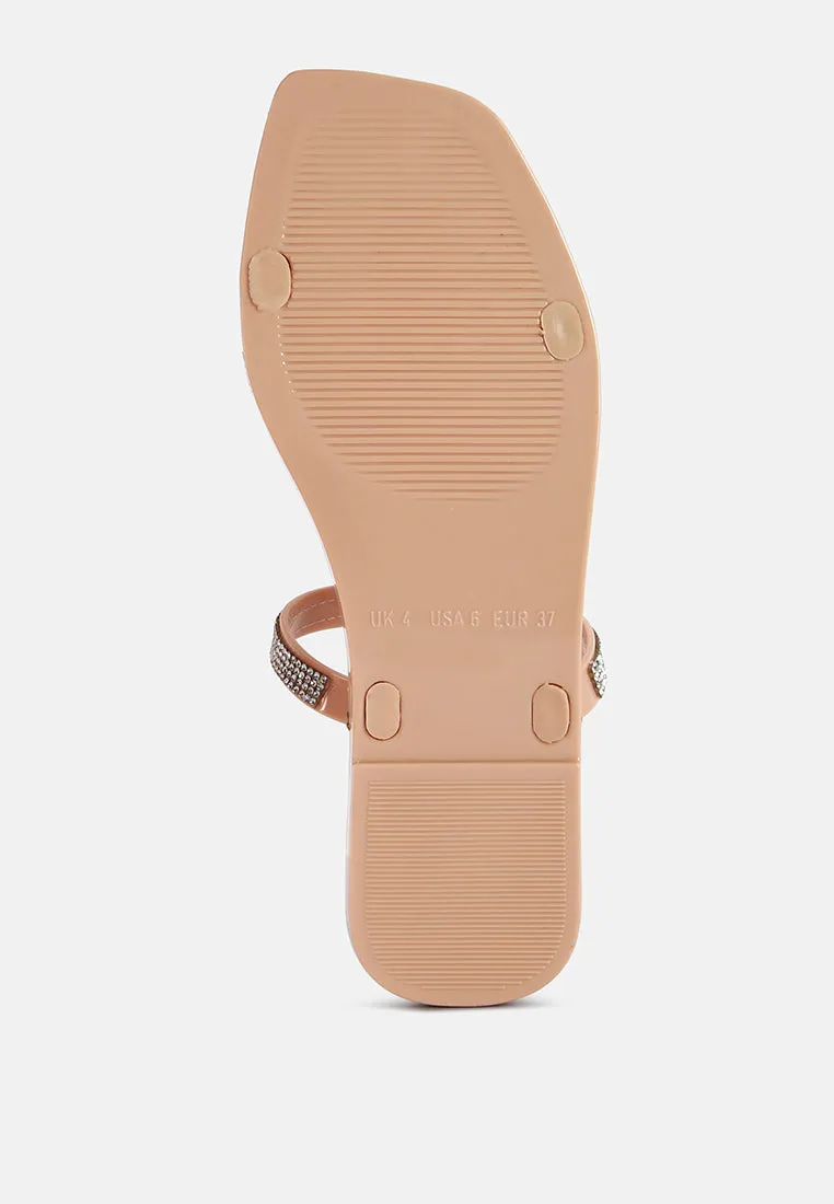 Fenta Diamante Detail Jelly Flats By Ruw