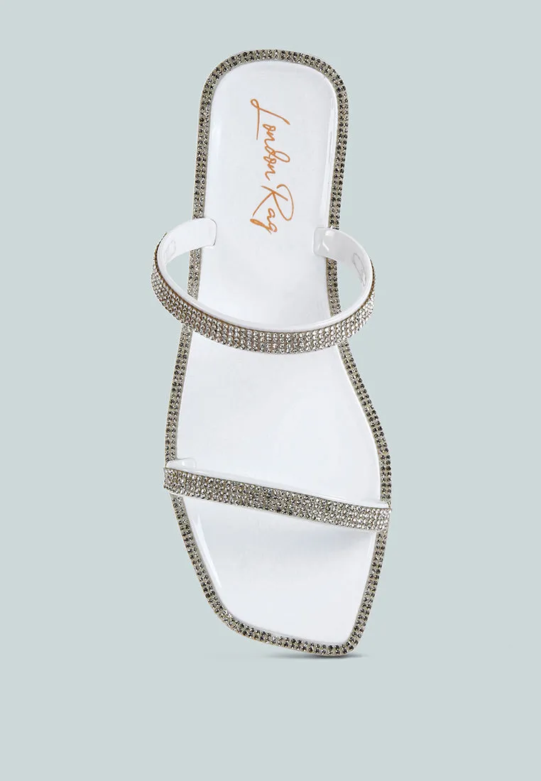 Fenta Diamante Detail Jelly Flats By Ruw